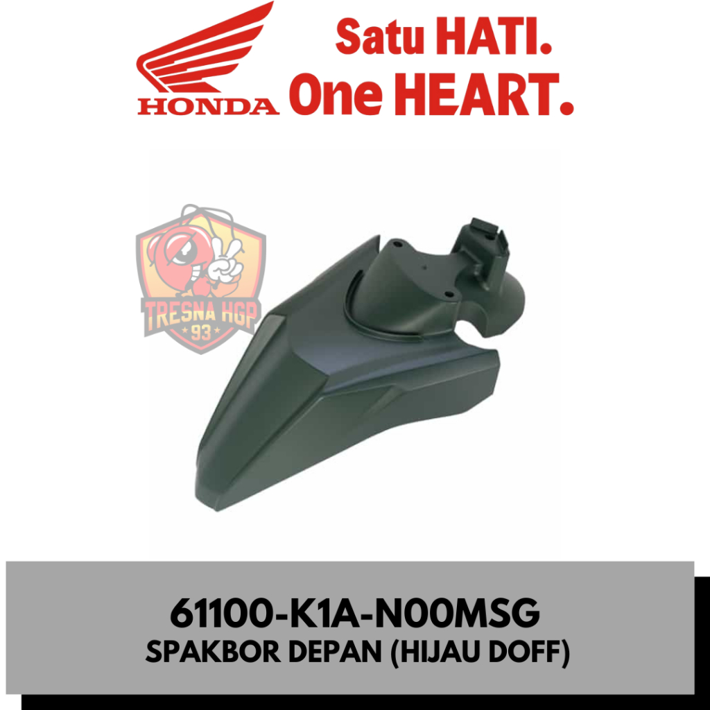 61100-K1A-N00MSG SPAKBOR DEPAN (HIJAU DOFF) NEW BEAT ESP LED K1A ORIGINAL | FENDER FRONT