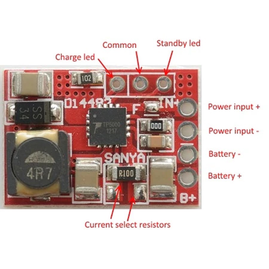 PRODUK BARU Pangestu Sparepart - MODUL CHARGER TP5000 Charger 1.5A 3.6-4.2V TP5000 LIPO4 CHARGER 2A