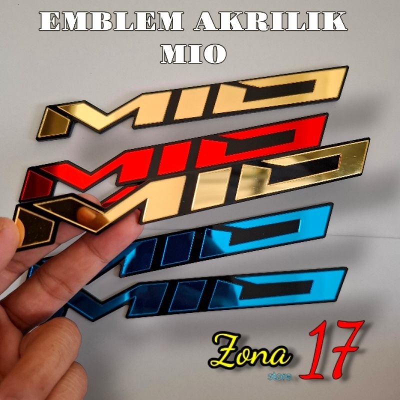 Emblem Logo mio timbul 3D Variasi Emblem yamaha Mio