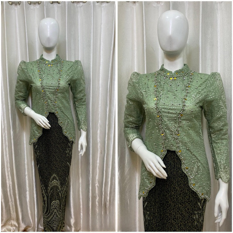 TERLARIS Setelan Kebaya Bianca / Kebaya Payet Modern / Kutubaru Hijab Modern