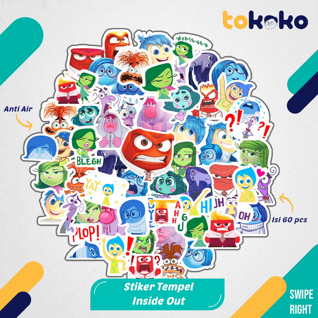 

Stiker Cutting Inside Out Kartun Film Paper Vinyl Dekorasi Laptop Koper Tumbler Kulkas DIY