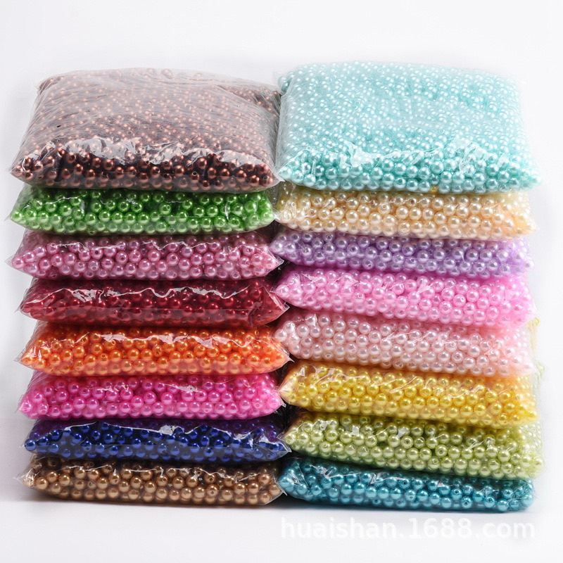 Mute Mote Mutiara Bulat Kristal Model Manik Manik Bulat Kristal Ice Mote Bunga Pastel Frosted Manik 