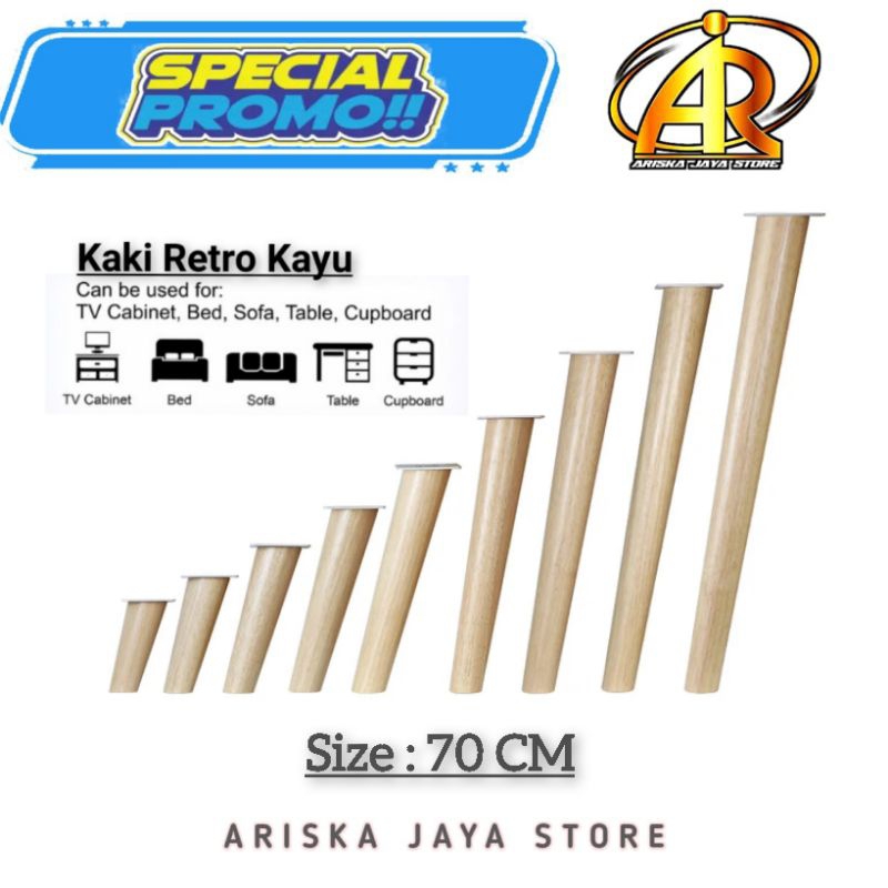 kaki meja kayu 70 Cm | wooden table legs minimalist | Miring