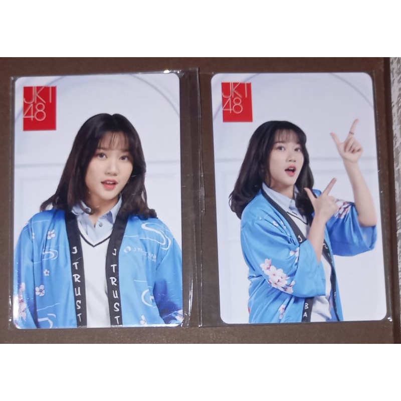 Photocard JKT48 X JTRUST Bank official merchandise Marsha Freya Shani Zee Adel Feni