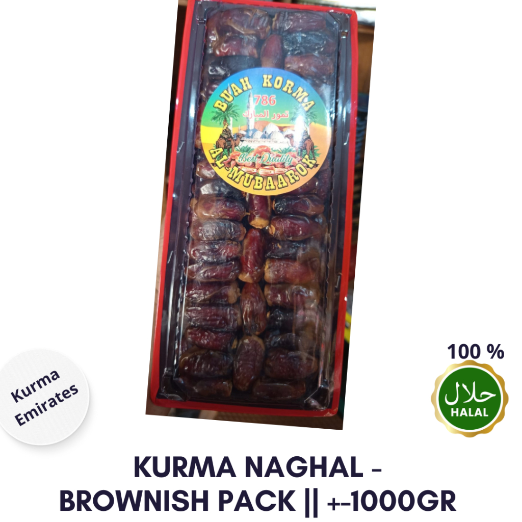 

Kurma Naghal (Kemasan Brownish) +-1000gram