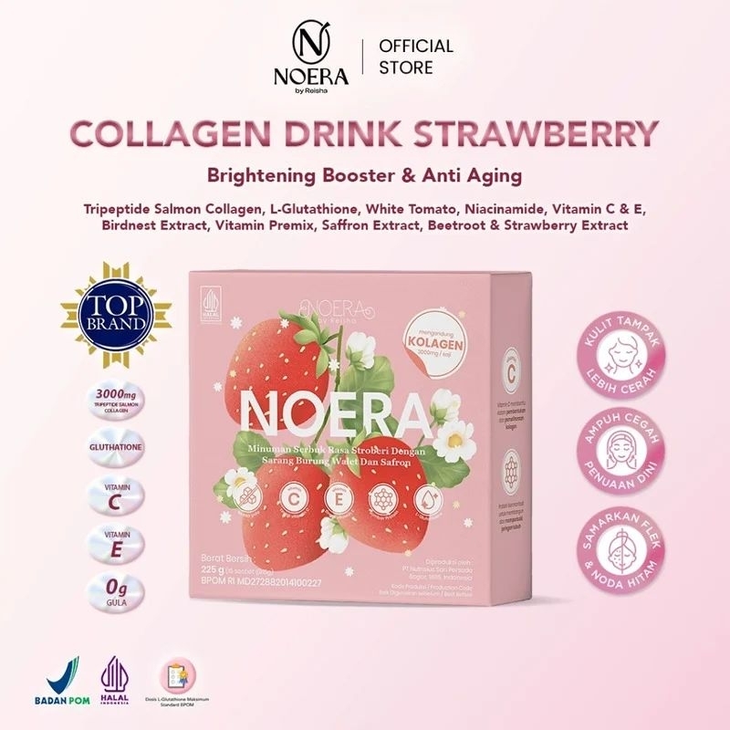 [SIAP KIRIM] NEW FORMULA NOERA COLLAGEN DRINK ISI 15 FREEONGKIR FREEGIFT