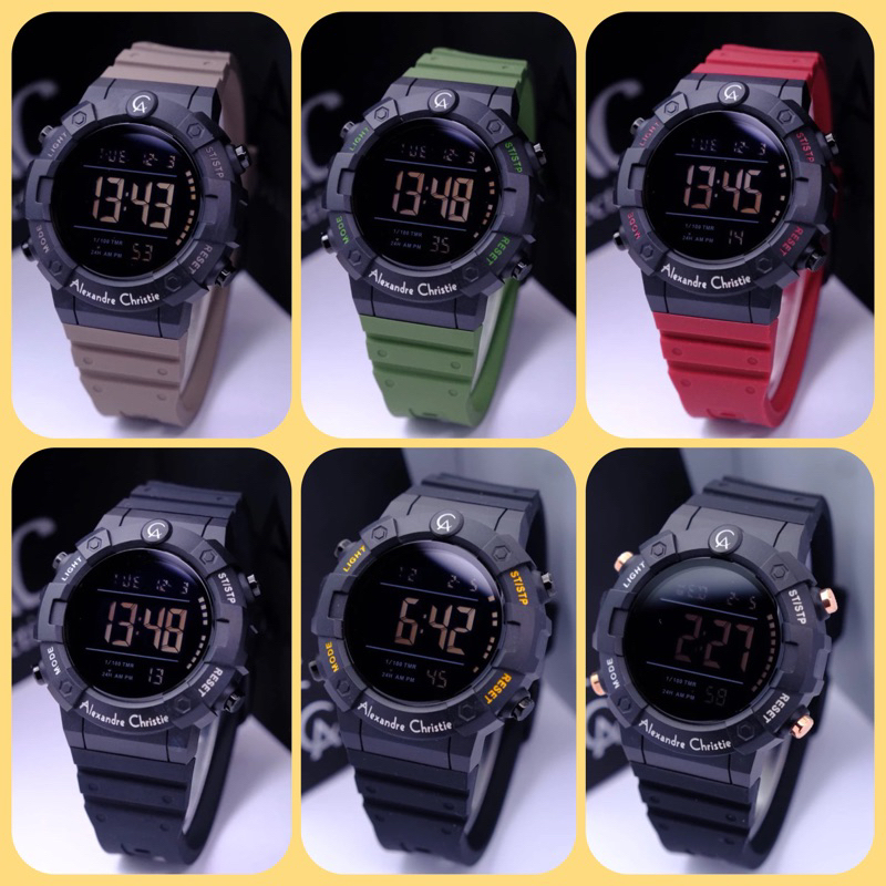 JAM TANGAN PRIA ALEXANDRE CHRISTIE AC 9388 MH / AC 9388 / 9388 ORIGINAL DIGITAL RUBBER GARANSI RESMI