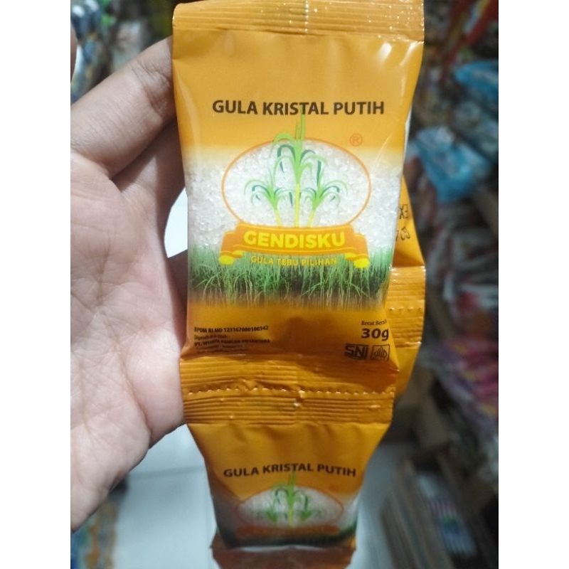

Gula Kristal Putih Cendisku 30g/Gula gendisku renceng/gula pasir sachet praktis