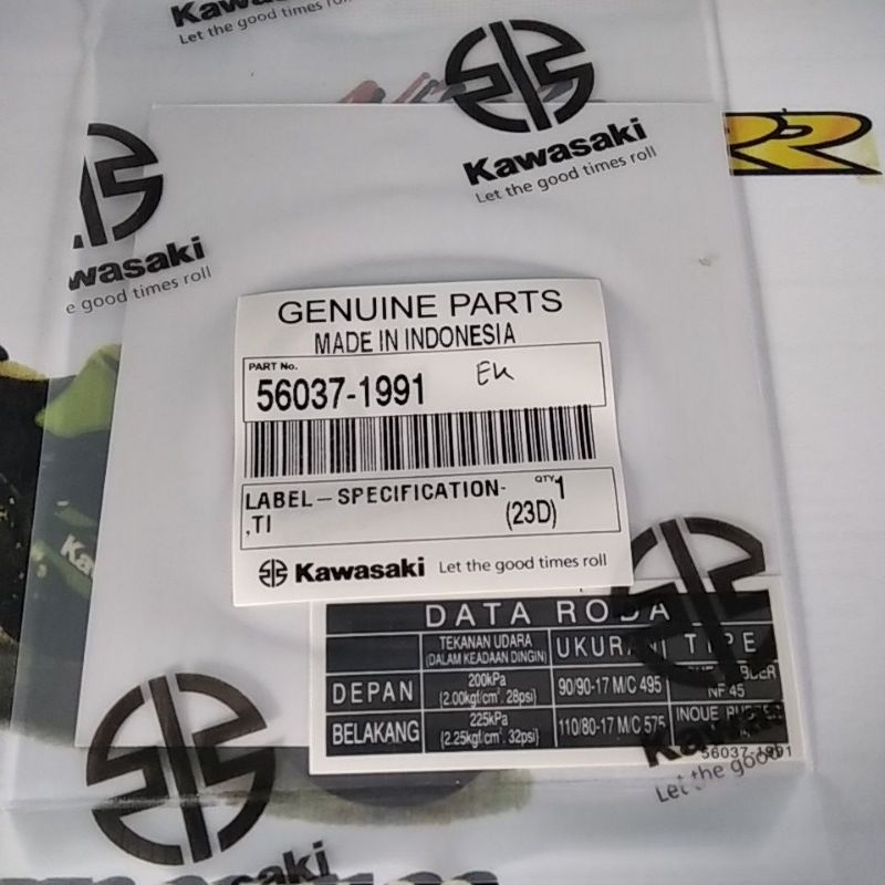 Termurah Sticker Label Caution Mark Data Roda Ban Ninja 150 RR