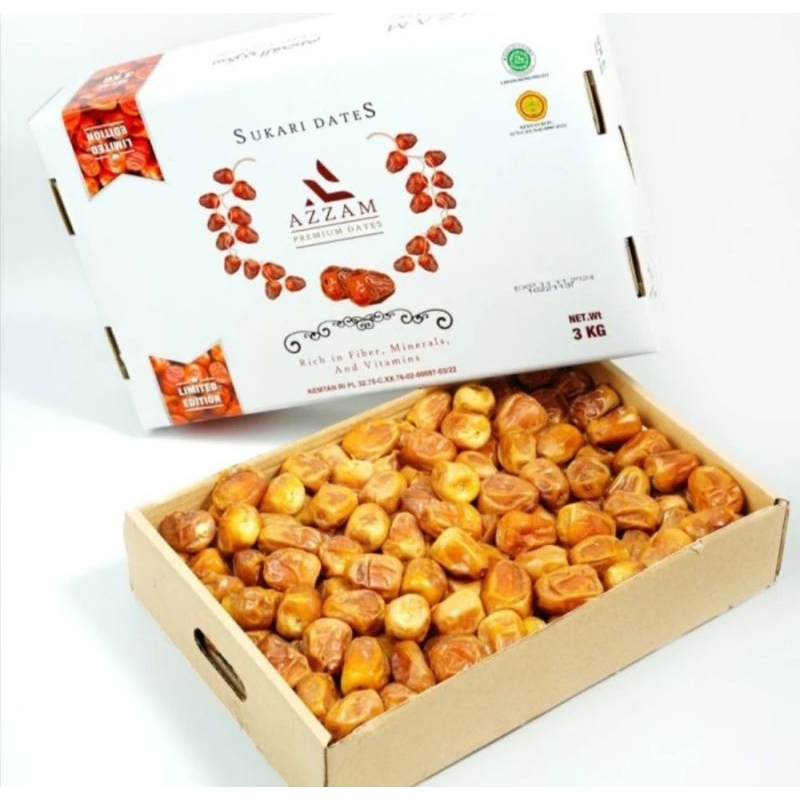 

Kurma Sukari Al Qassim Azzam Premium 3kg Sukkari Dates