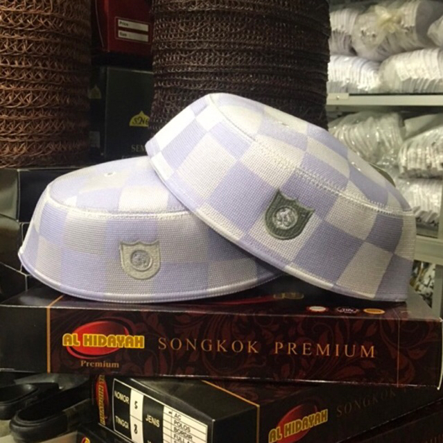 PECI MALAYSIA ALWAFA KOPIAH AL WAFA PECI PRIA MUSLIM KEKINIAN MOTIF CATUR KOTAK