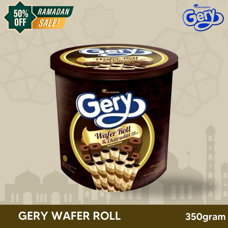 

Gery Wafer Roll Chocolate Kaleng 350gr kemasan baru