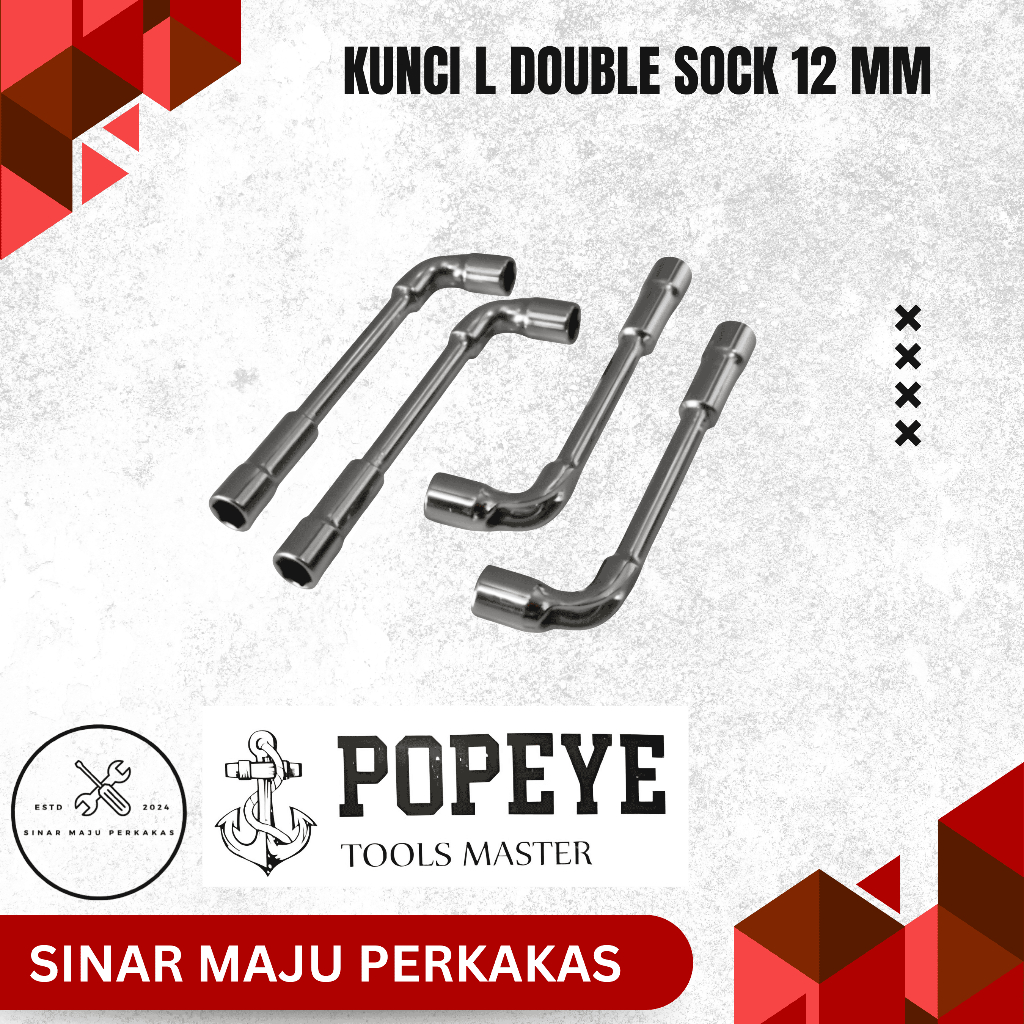 popaye kunci L Double Sock 12 mm