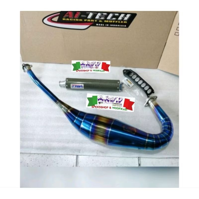 KNALPOT Aitech Blue Plus Silincer TYGA ORI original Cobra / non Cobra  Ninja R RR SS