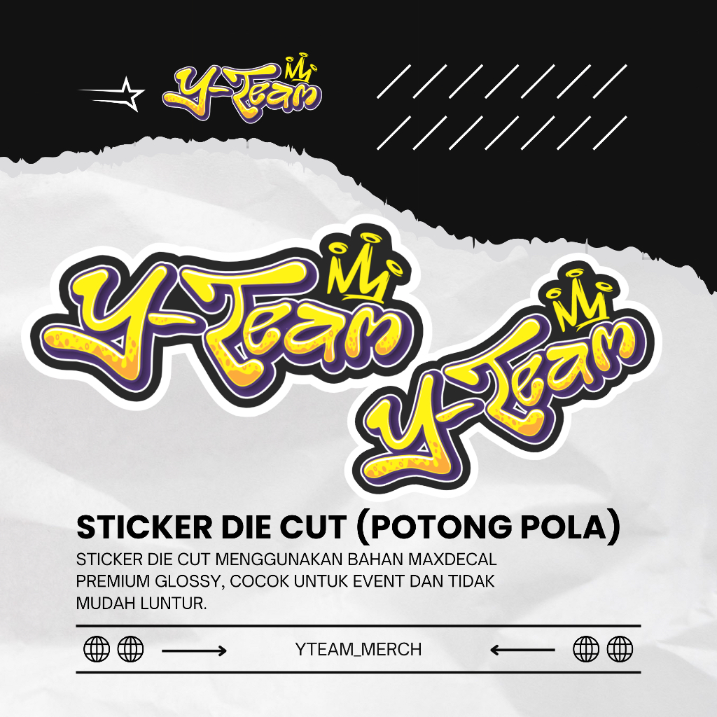 

Sticker Die Cut Custom – Potong Pola Bebas, Kualitas Premium! - Minimal Order 25pcs