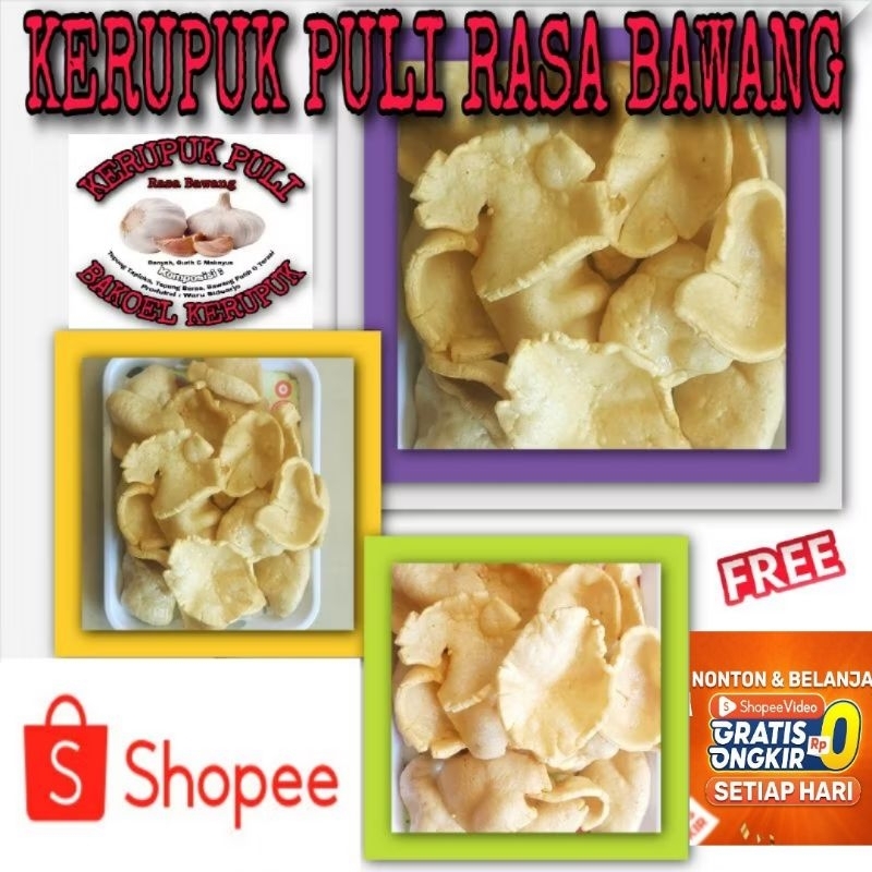 

Krupuk Puli rasa bawang Mentah