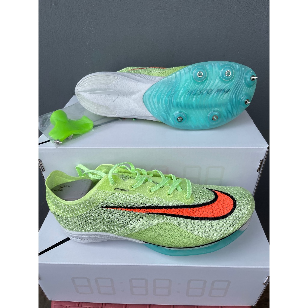 SEPATU SPIKE ATLETIK GREEN HYPER ORANGE