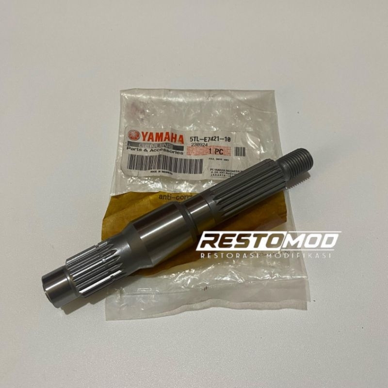 As roda belakang mio soul original yamaha as roda mio soul axle drive mio 5tl-e7421-00 as belakang