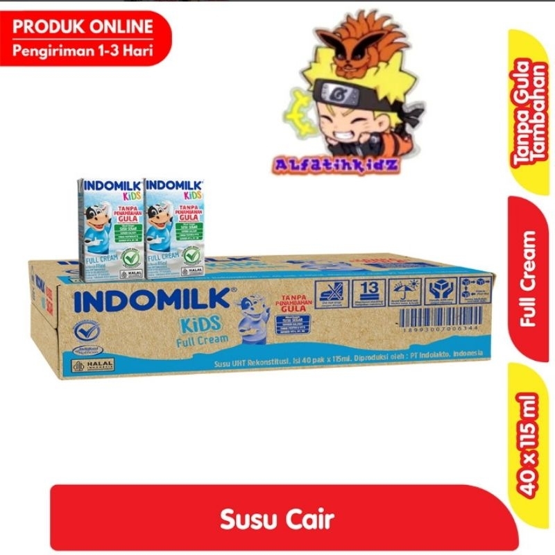 

Indomilk Kids Susu UHT Fullcream Isi 40 × 115ml | Katon