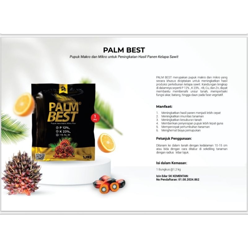 Palm Best Pupuk Makro dan Mikro untuk Penikat Kelapa Sawit