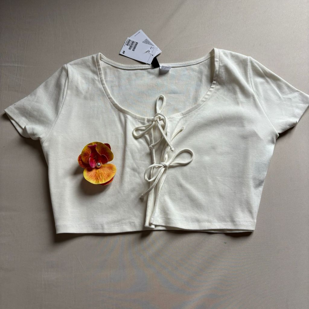 Cardigan Croptop putih H&M XL