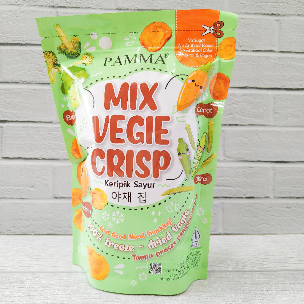 

Ay00! Pamma Mix Veggie Mix Fruit Crisp Whole Strawberry Buah Sayuran Kering Vegetarian Vegan