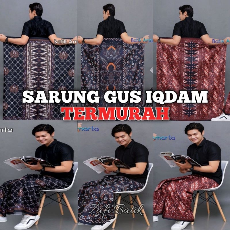 Kain Batik Biru Sarung Batik ORI Pekalongan Sarung Gus  Iqdam Motif Terbaru