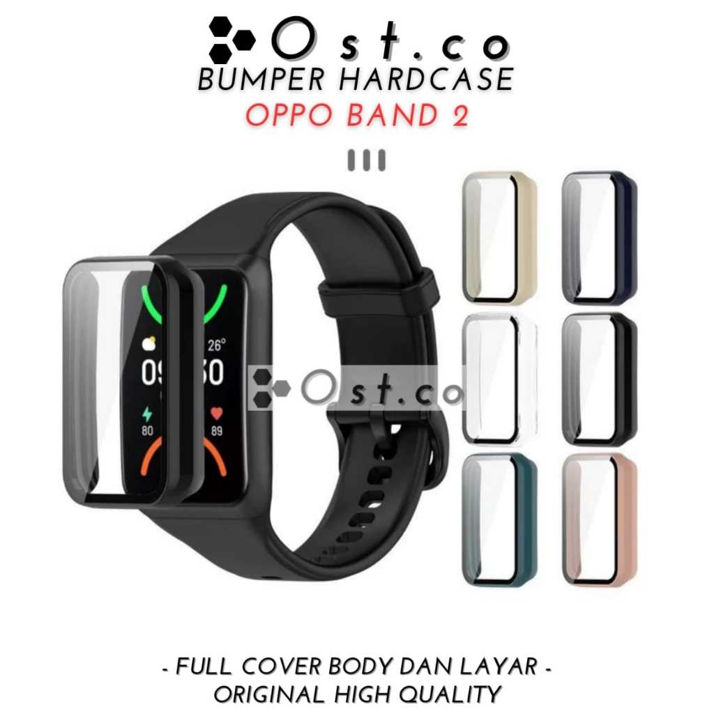Bumper Oppo Band 2 Tempered Glass Case Oppo Band 2 Hardcase PC Anti Gores Oppo Band 2