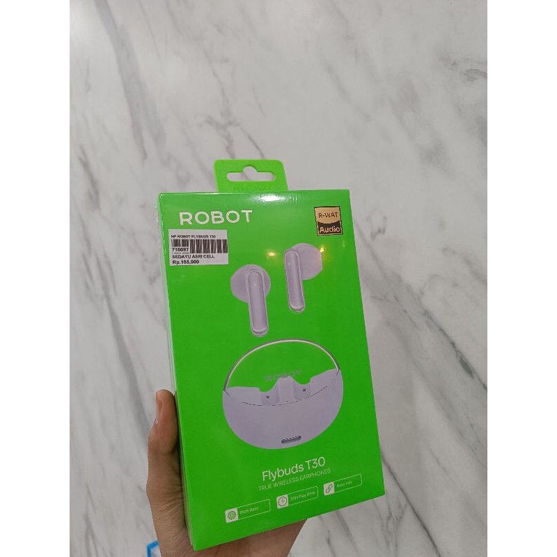 ROBOT TWS Wireless Earphone Flybuds T30 TWS Case Transparan Bluetooth 5.3 Original
