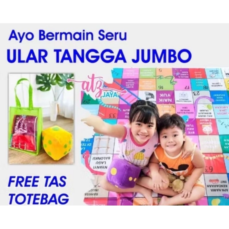Mainan Anak Edukasi Edukatif Anak Ular Tangga Jumbo