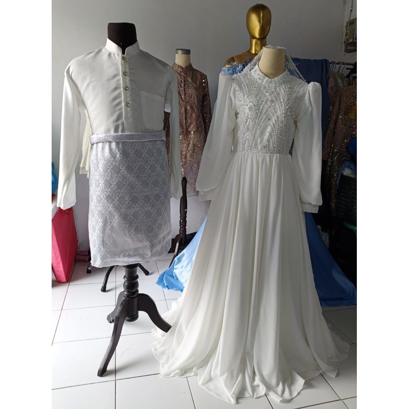 gaun pengantin muslimah / baju pengantin / gaun melayu