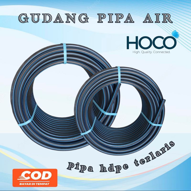 pipa hdpe atau selang air hdpe 1/2 inch pn 10 panjang per 10 meter