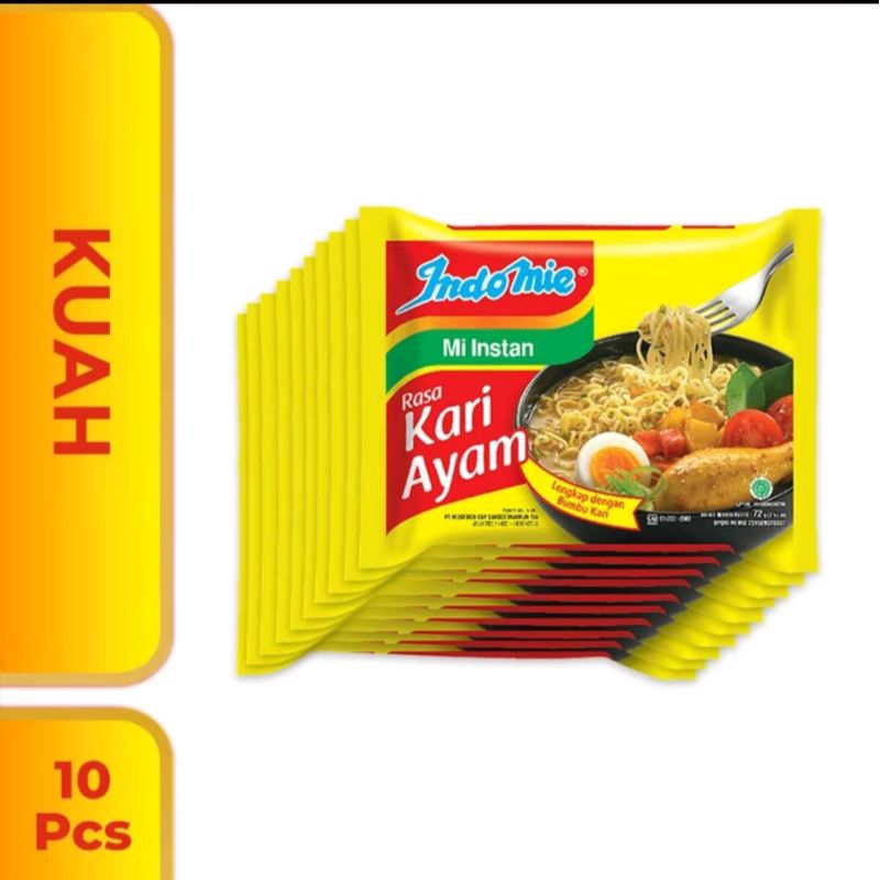 

10 PCS INDOMIE KUAH KARI AYAM