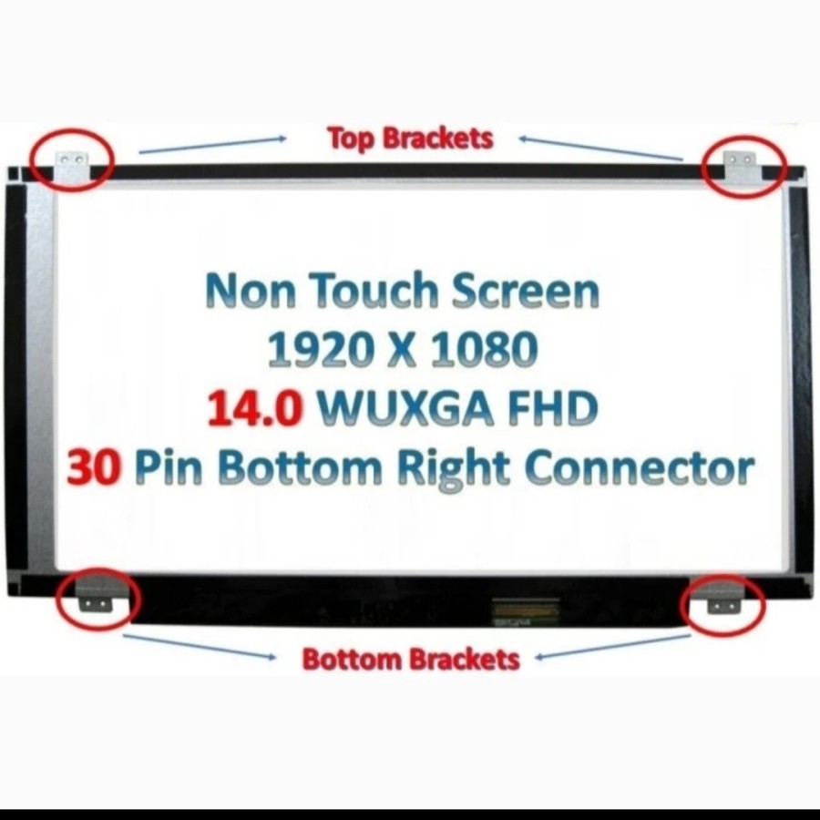 Layar LED LCD Laptop Zyrex sky 232 Extreme 14.0 inch 30 Pin Full HD