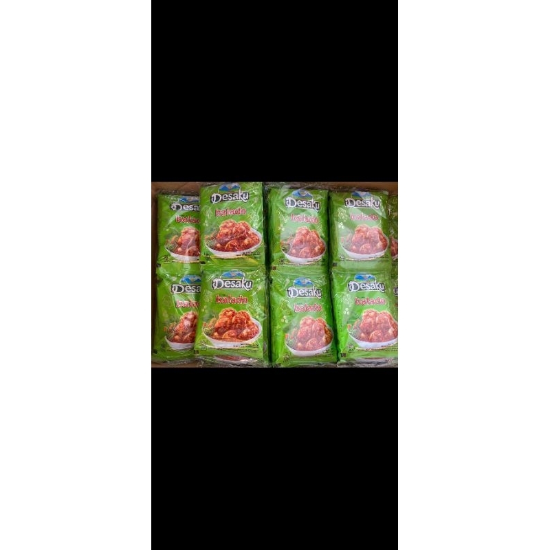 

Desaku Balado bubuk 20gr 1renteng isi 10pcs/sachet.