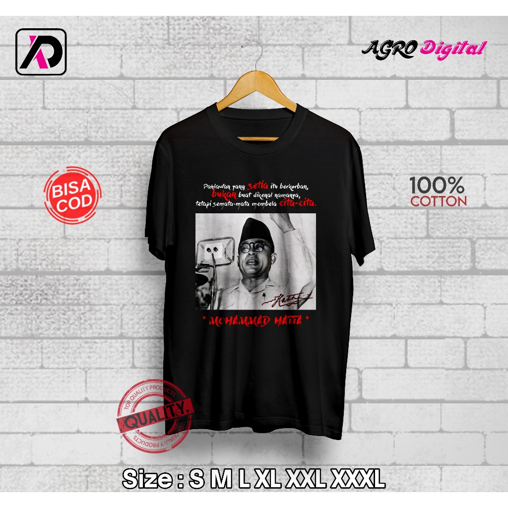 Kaos Custom Bung Hatta | Kaos Distro (Bisa Desain Sesukamu)