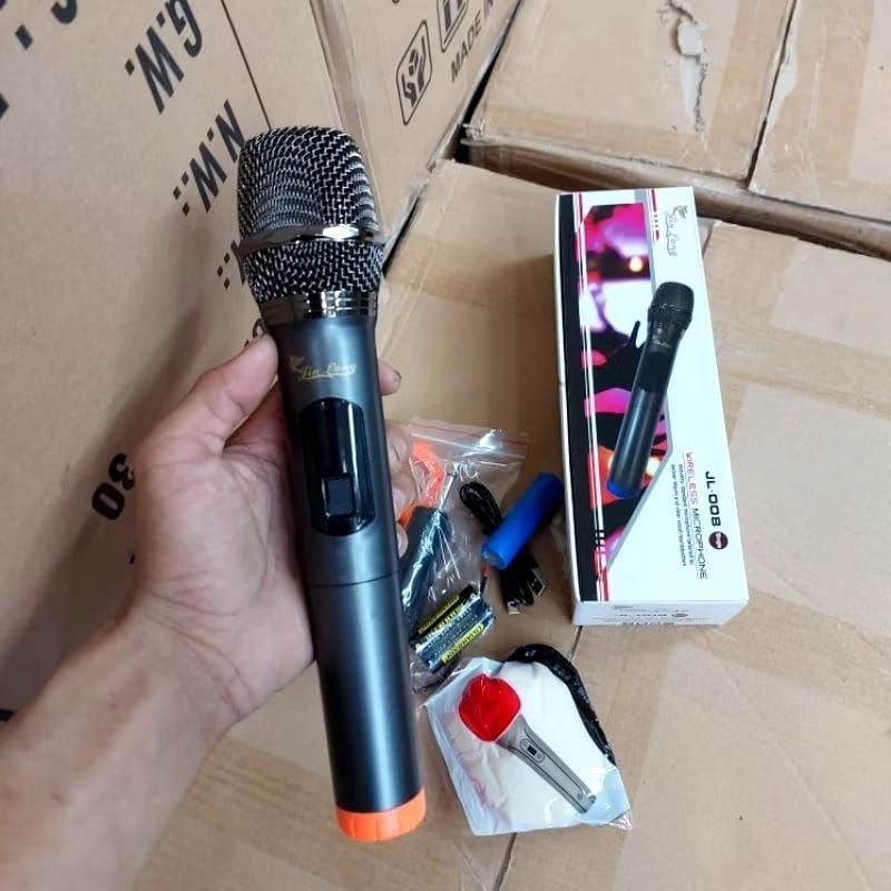 MIC WIRELESS SINGLE JINLONG JL-008 MIC TANPA KABEL SINGLE