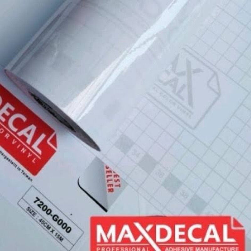 Skotlet sticker putih transparan glossy puting bening transparan