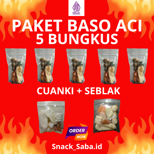 

Baso Aci paket Murah isi 5 bungkus, cuanki, seblak, baso aci kemasan vakum tahan lama