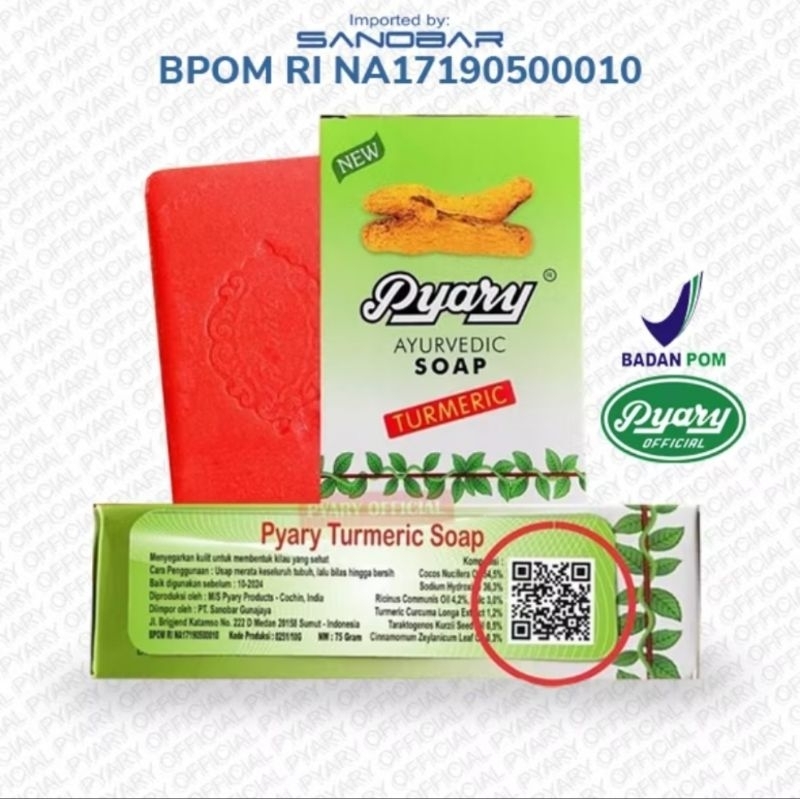 Sabun Arab Pyary TURMERIC PYARI KUNYIT (BPOM APPROVED) Agen Resmi Grosir