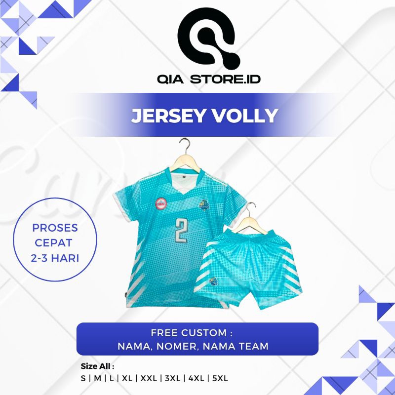 Jersey Voli Cewe Fullprint Kaos Voli Wanita
