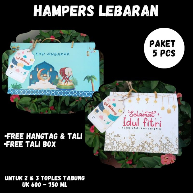 

5 Pcs Hampers Lebaran / Gable Box Lebaran / Hampers Lebaran Idul Fitri / Box Souvenir / Kotak Kado