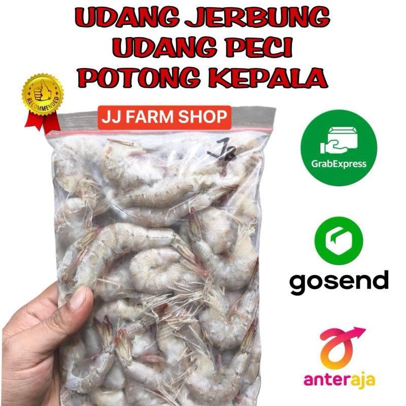 

UDANG JERBUNG UDANG LAUT SEGAR TANPA KEPALA 500GRAM JAMINAN SEGAR UDANG KONSUMSI TANPA KEPALA