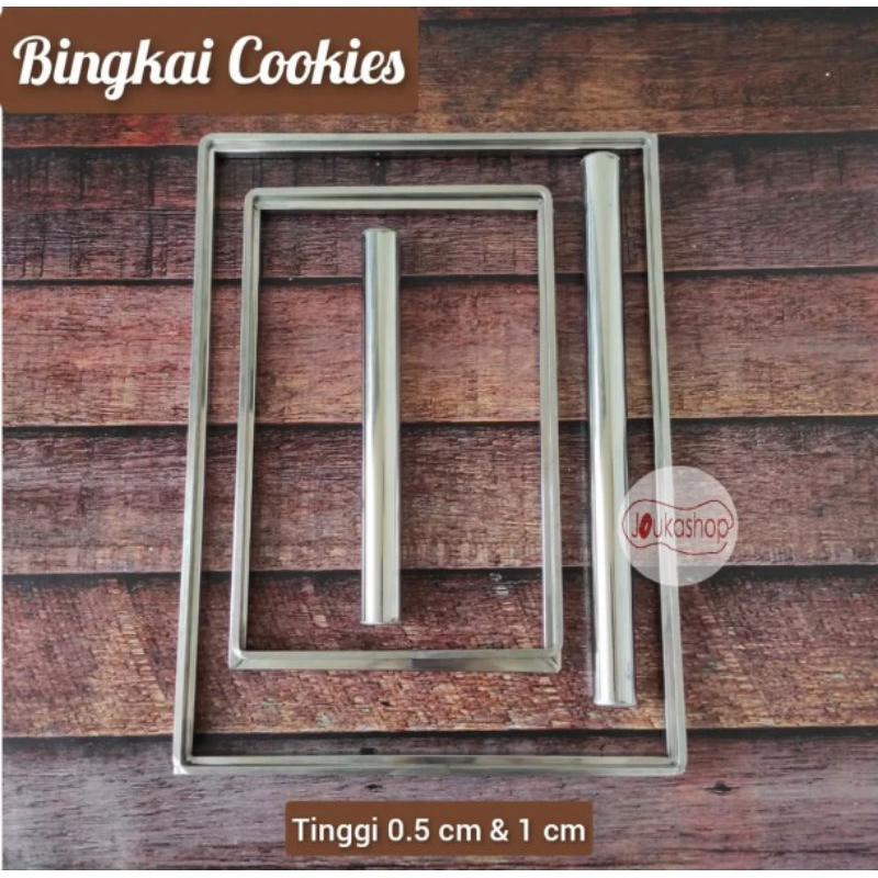 Termurah Bingkai Perata Adonan Kue Kering 1set dengan Rolpin Stainless/Bingkai Kue Kering Stainles U
