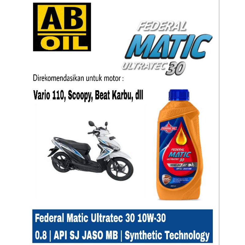 FEDERAL OIL MATIC ULTRATEC 30 (pastikan yang original)