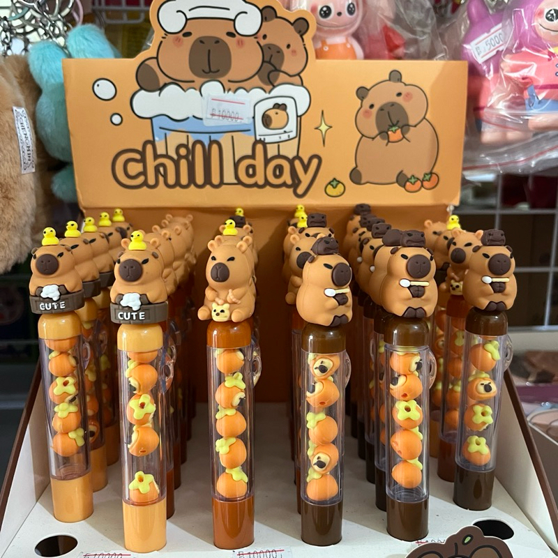 

ATK - Pulpen karakter capybara tinta hitam