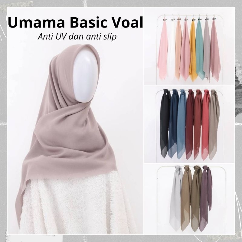 Basic Voal Premium Umama Polos Segi Empat