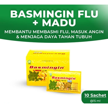 

Basmingin Flu plus Madu Jamu Cair Masuk Angin dan Daya Tahan Tubuh (1pak isi 10 saset)