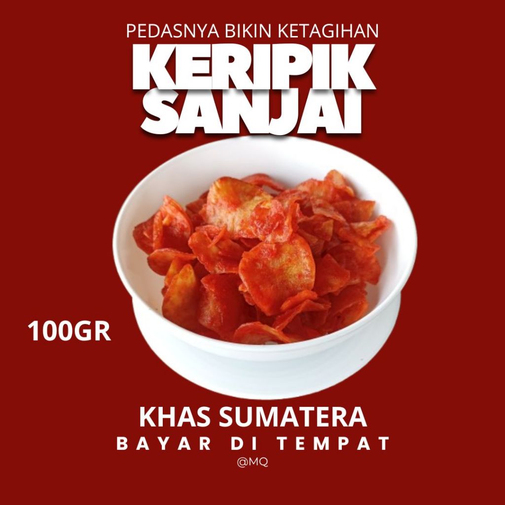 

Keripik sanjai asli sumatera makanan ringan snack pedas