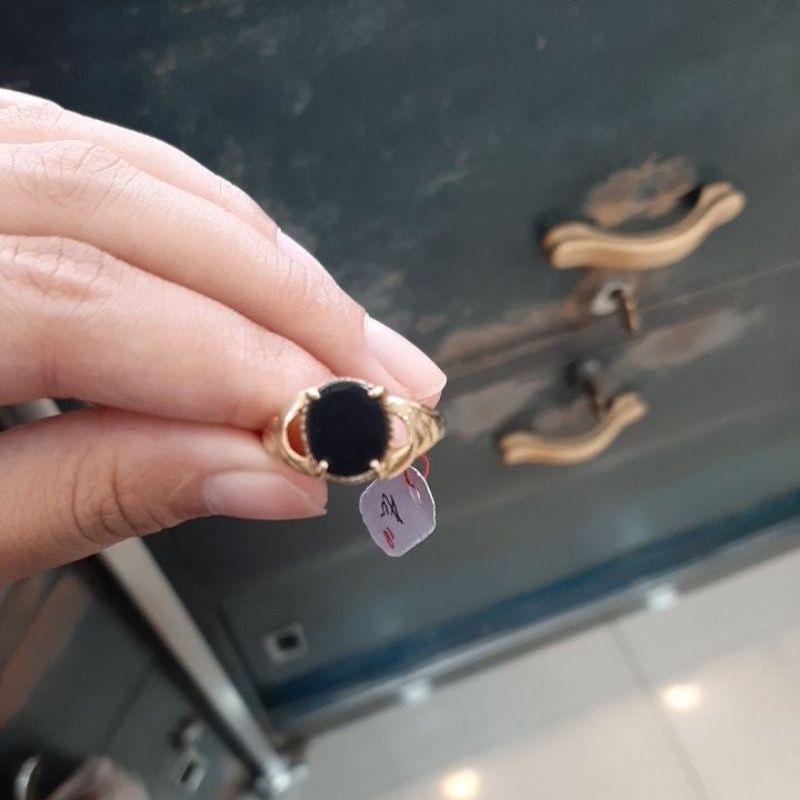 cincin model hitam emas asli kadar 375